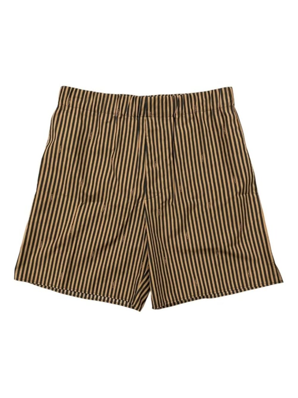 Fendi Shorts Striped Arxk 48 Cotton Brown Black